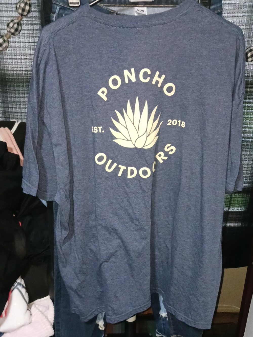 Gildan Navy Blue Poncho Outdoors Graphic Tee